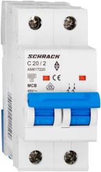 Schrack Intreruptor automat modular (MCB) AMPARO 6kA, C 20A, 2-poli (AM617220)