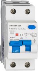 Schrack Intreruptor automat+dif. 1P+N, AMPARO 6kA, C 16A, 30mA, tip A (AK667616)