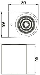 BRAYTRON Corp de iluminat pentru exterior, gradina Lampa gradina pentru perete 5W COB 3000K-D. Grey (BG40-00102)