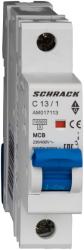 Schrack Intreruptor automat AMPARO 10kA, C 13A, 1 pol (AM017113)