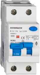 Schrack Intreruptor automat+dif. 1P+N, AMPARO 6kA, B 13A, 30mA, tip A (AK668613)
