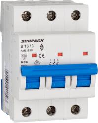 Schrack Intreruptor automat modular (MCB) AMPARO 6kA, B 16A, 3-poli (AM618316)