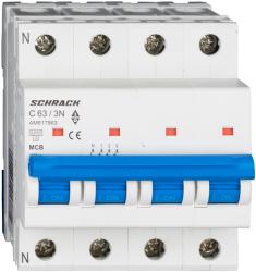 Schrack Intreruptor automat modular (MCB) AMPARO 6kA, C 63A, 3P+N (AM617863)