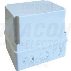 Tracon Doza mat. plast. orificii prestantate, cu capac, gri MD81212 80×120×120mm, IP55 (MD81212)