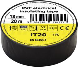 TRACON Banda izolatoare, neagra IT20 20m×18mm, PVC, 0-80°C, 5.5kV/mm (IT20)