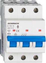 Schrack Intreruptor automat modular (MCB) AMPARO 6kA, C 13A, 3-poli (AM617313)