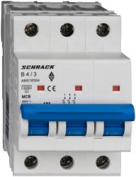 Schrack Intreruptor automat AMPARO 10kA, B 4A, 3 poli (AM018304)