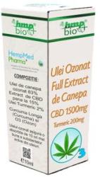 HempMed Pharma Ulei Ozonat Full Extract de Canepa CBD 1500 mg, Turmeric 200 mg, 10 ml, HempMed Pharma