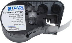 Brady MC-1500-595-BK-WT / 143386, benzi autoadezive 38.10 mm x 7.62 m (MC-1500-595-BK-WT)
