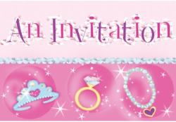Party Center Invitatii de petrecere princess, amscan rm499754, set 8 buc (A499754)