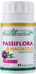 Health Nutrition Passiflora cu Magneziu, 90 cps, Health Nutrition
