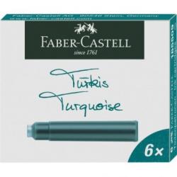 Faber-Castell Cartuse cerneala mici turcoaz 6 buc/cutie FABER-CASTELL (FC185509)