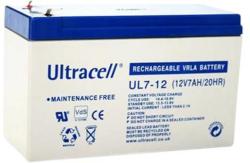 Ultracell Acumulator plumb acid 12V 7AH 151x65x93mm cu borne late Ultracell (UL7-12 T2)