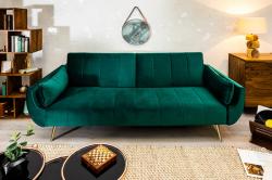  SKAGEN modern bársony kanapé - 215cm - zöld (40090)