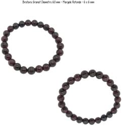  Bratara Granat Diametru 52 mm - Margele Rotunde - 6-6, 9 mm
