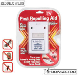 RIDDEX Pest Repeller Riddex Plus - aparat electronic cu unde electromagnetice impotriva rozatoarelor si a insectelor taratoare. Aria de acoperire - 150mp