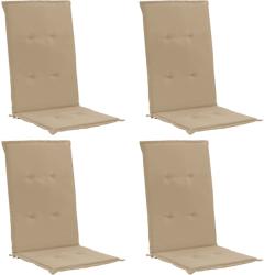 vidaXL Perne scaun de grădină, 4 buc. , bej, 120x50x3 cm (47543)