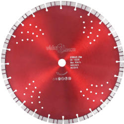 vidaXL Disc diamantat de tăiere cu segmente turbo și găuri oțel 350 mm (143235)