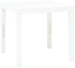 vidaXL Masă de grădină, alb, 78 x 78 x 72 cm, plastic (48783)