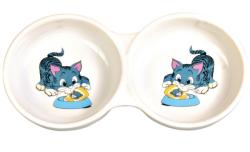 TRIXIE Castron Dublu Ceramic Pisica, 2x0.15 l