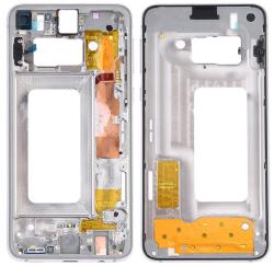tel-szalk-021523 Samsung Galaxy S10e fehér középső keret oldalsó gombokkal (tel-szalk-021523)