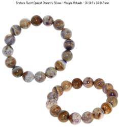  Bratara Opal Fluorit Diametru 58 mm - Margele Rotunde - 14-14.9 mm