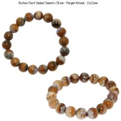  Bratara Opal Fluorit Diametru 58 mm - Margele Rotunde - 11x11mm