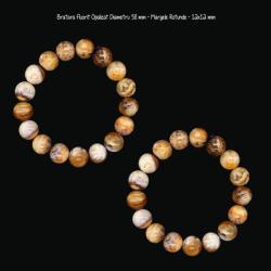  Bratara Opal Fluorit Diametru 58 mm - Margele Rotunde - 12x12 mm