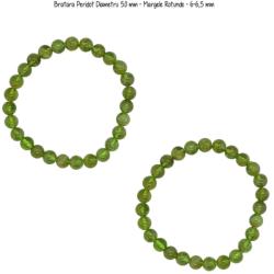  Bratara Peridot Diametru 50 mm - Margele Rotunde - 6-6, 5 mm
