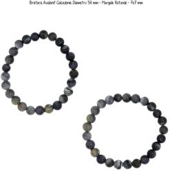  Bratara Avalonit Calcedonie Diametru 54 mm - Margele Rotunde 7x7 mm