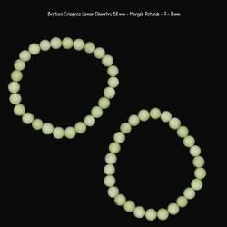  Bratara Crisopraz Lemon Diametru 58 mm - Margele Rotunde - 7 - 8 mm