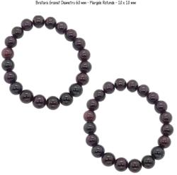  Bratara Granat Star- Almandin Diametru 60 mm - Margele Rotunde - 10 x 10 mm