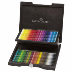 Faber-Castell Creioane colorate FABER-CASTELL Polychromos, 72 buc/set, cutie lemn, FC110072