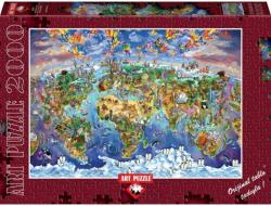 Art Puzzle 2000 piese World Wonders Illustrated Map - MARIA RABINKY (AP4717)