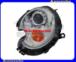 MINI R55-R59 2010.04-2014.02 Fényszóró bal XENON (D1S) króm házas, sárga indexes, motorral, (izzó és elektronika nélkül) TYC /RENDELÉSRE/ 20-11114-05-2