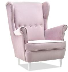 VOX bútor MALMO füles fotel, lila-fehér