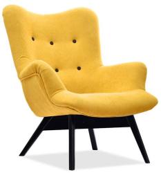 VOX bútor LORI füles fotel, sárga-fekete