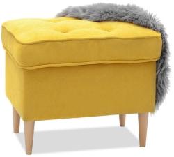 VOX bútor MALMO puff, sárga-bükk