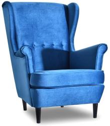 VOX bútor MALMO füles fotel, kék-fekete