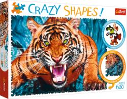 Trefl Crazy Shapes - Támadó tigris 600 db-os (11110)