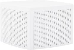 vidaXL Măsuță laterală, alb, 54 x 54 x 36, 5 cm, plastic (48774)