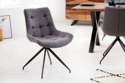 LuxD Stílusos szék Amiyah világos szürke - fekete