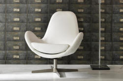 ST LUNA modern fotel - fehér/szürke/beige (ST - RE/035/BI)