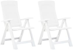 vidaXL 2 db dönthető műanyag kerti szék (48760)