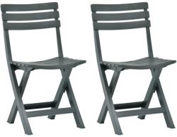 vidaXL Műanyag összecsukható kerti szék 2 db (48786-48789)