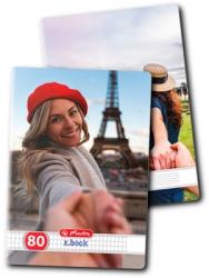 Herlitz Caiet A4, 80 file, patratele, Follow Me, diverse modele, Herlitz HZ9484320 (9484320)