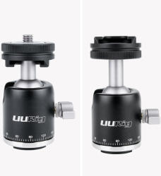  ULANZI UURig 2 az 1-ben alumínium mini gömbfej 1/4-es csatlakozással, vakupapucs adapterrel R001 (1263)