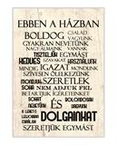  Fa falikép A/5 Ebben a házban boldog család vagyunk