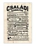  Fa falikép A/5 Családi szabályok, ha égve maradt