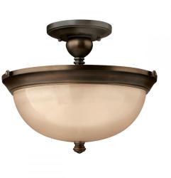 Hinkley Semi-Plafoniera traditionala Mayflower, bronz, HK-MAYFLOWER-SF (HK-MAYFLOWER-SF)